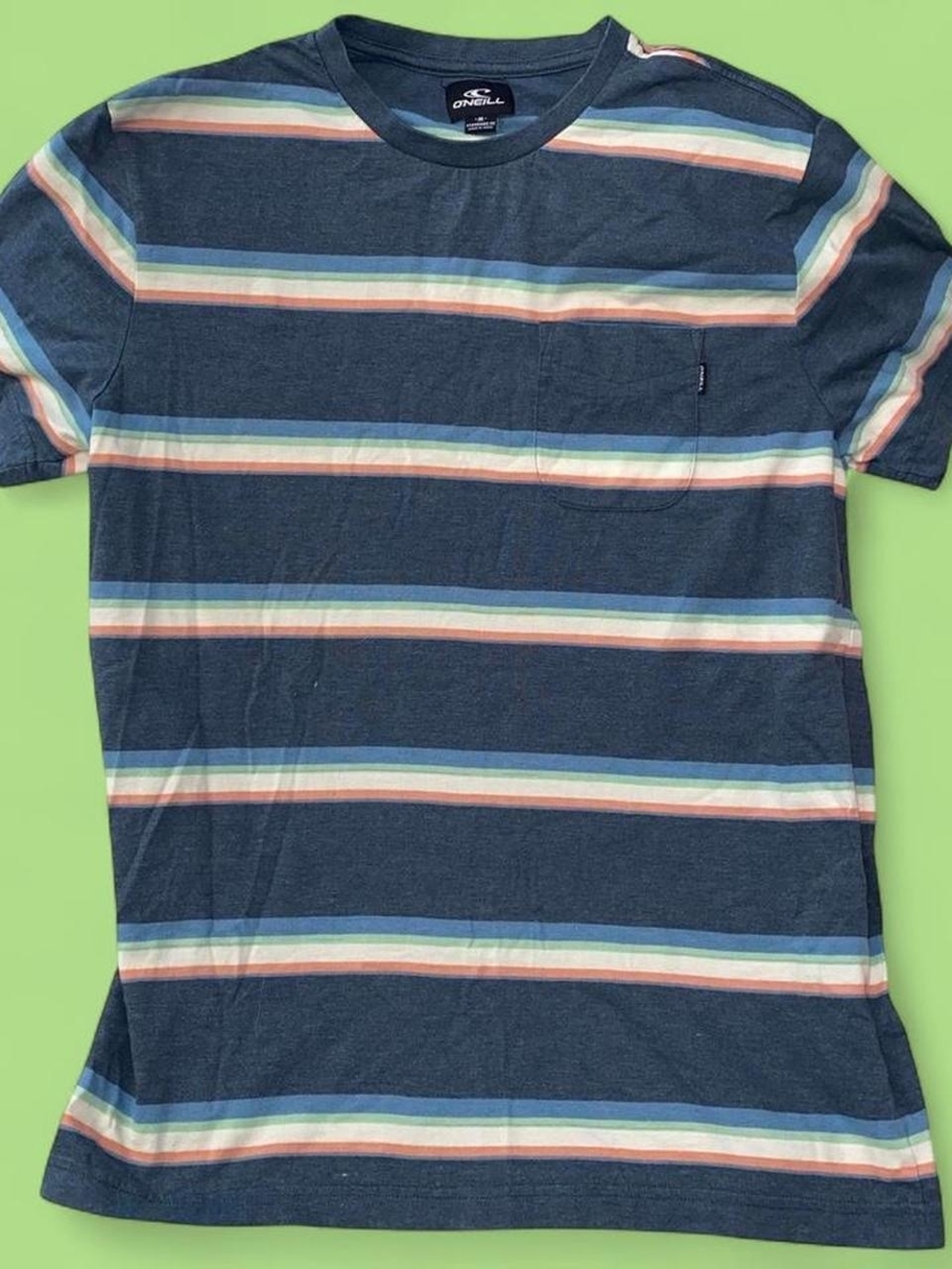 O'Neill Striped Short Sleeve Crew Tee Size Medium